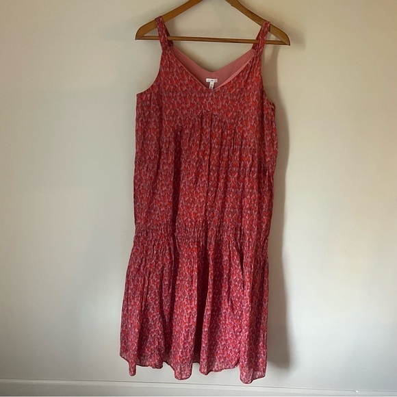 Joie Dresses & Skirts - Joie Size Large Pink Tiered Oversized Maxi Dress Cotton